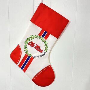 OLE MISS Christmas HOTTY TODDY  Christmas Stocking 18" Polyester